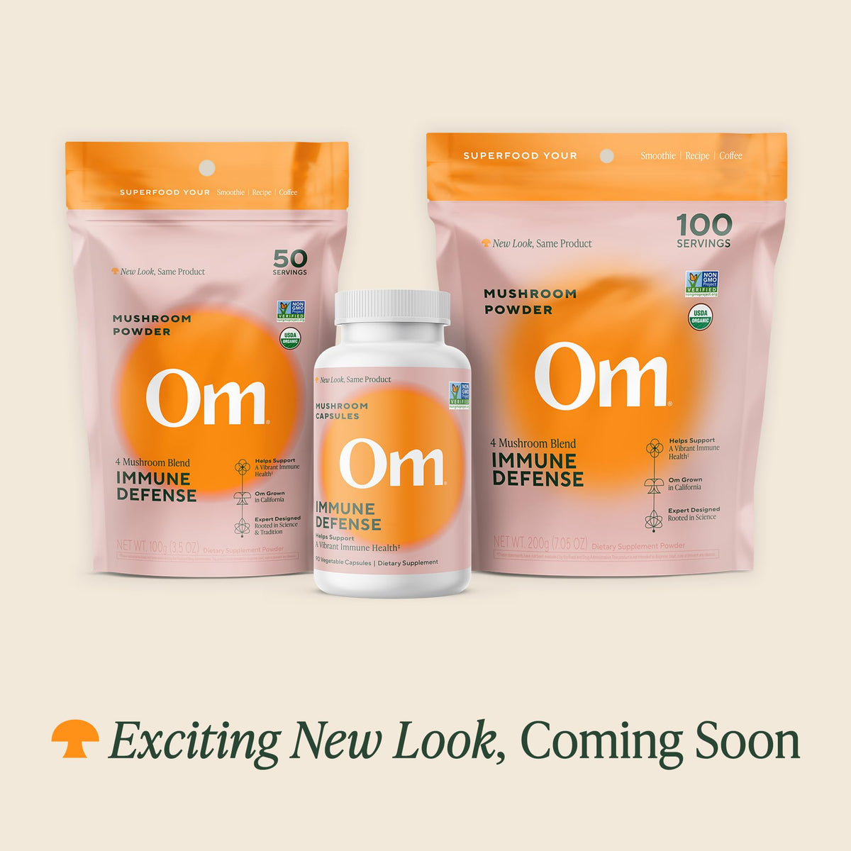 OM MUSHROOM SUPERFOOD Immune Blend Mushroom Powder - 7.05 oz - image 2