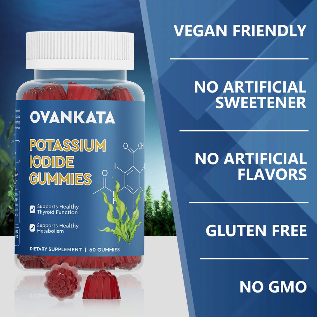 Ovankata Potassium Iodide Gummy Thyroid Support - 60 Gummies - image 7