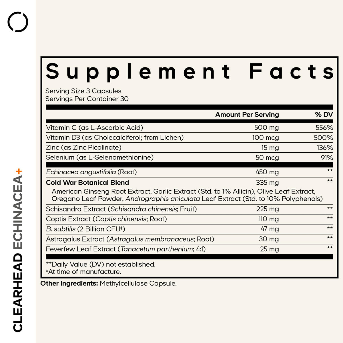 Codeage Clearhead Echinacea+ Supplement - 90 Capsules - image 2