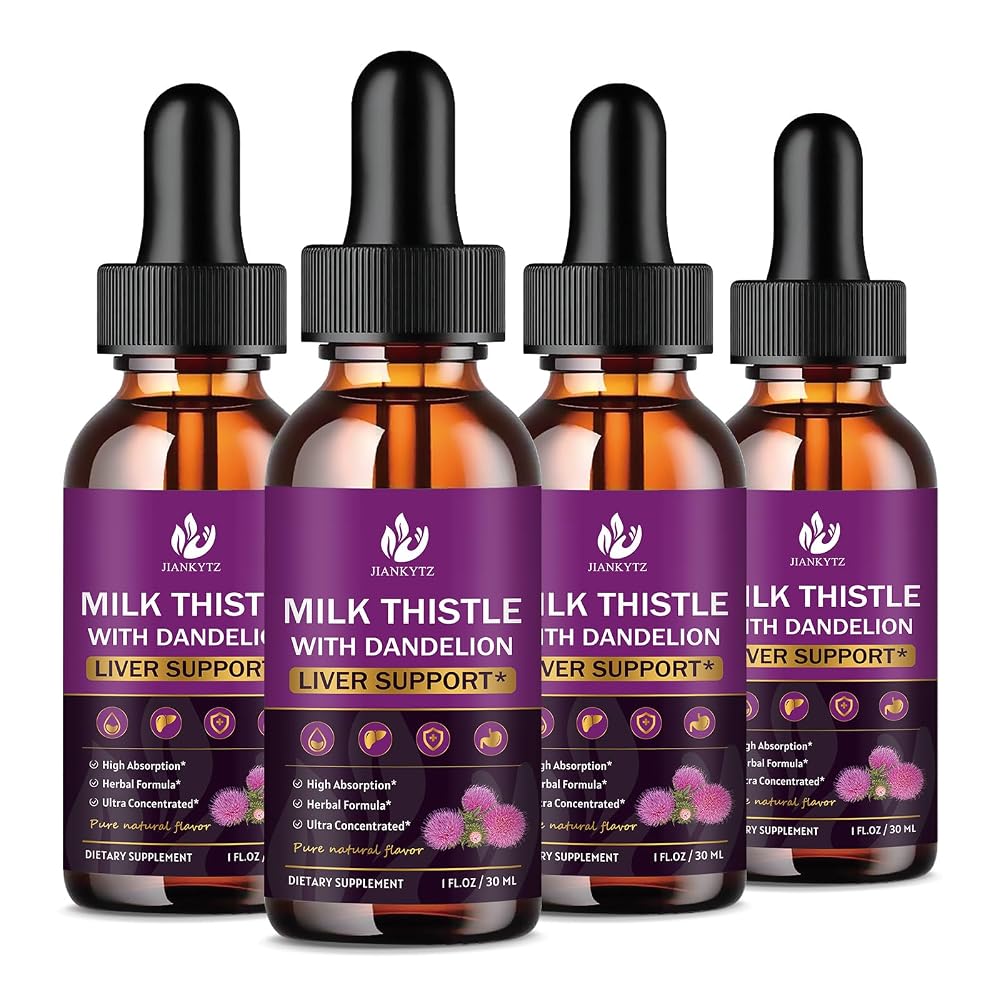 JIANKYTZ Milk Thistle Supplement for Liver Cleanse Detox & Repair