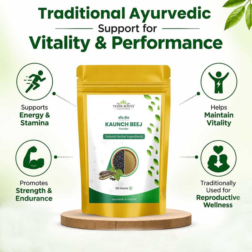 VEDIKROOTS Kaunch Beej Powder for Strength and Stamina - 100g - image 3