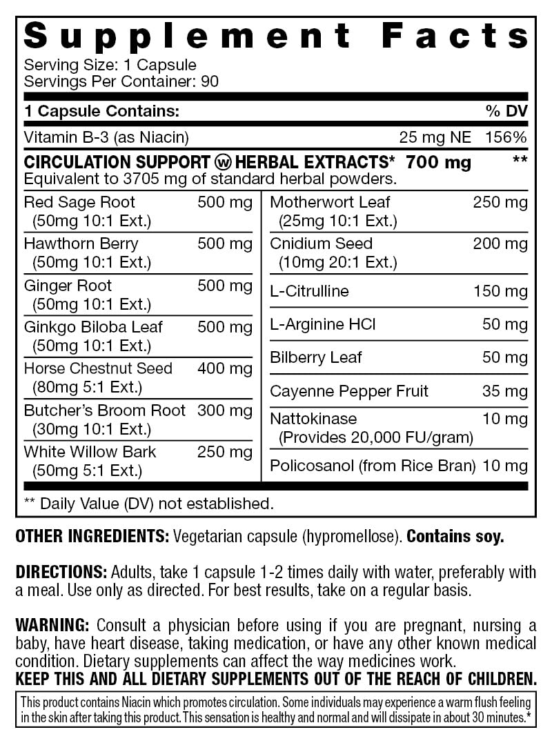 Fresh Start Circulation Support Herbal Supplement - 90 Capsules - image 2