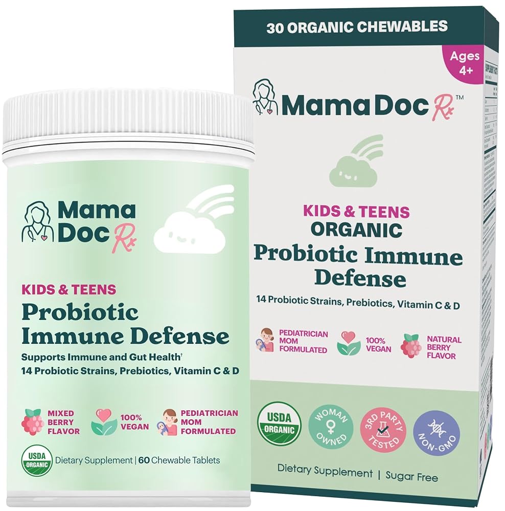 MamaDoc Rx Organic Kids & Teens Probiotic Immune Defense - 30 Tablets
