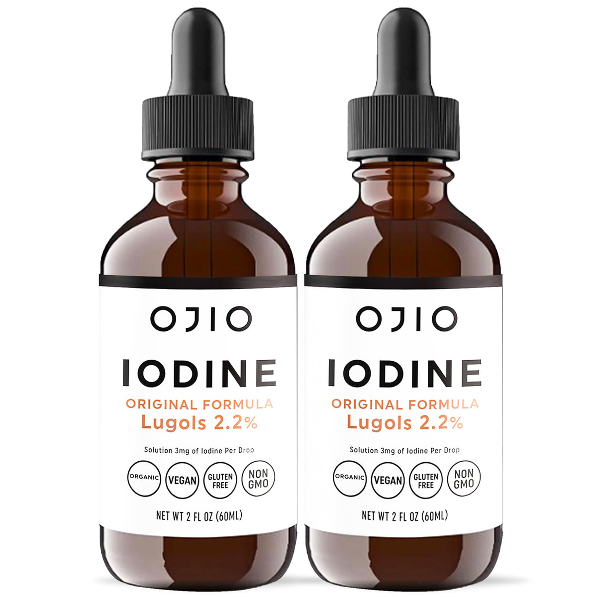 Ojio Lugol's Iodine Solution 2% Liquid Drops - 4 Fl Oz