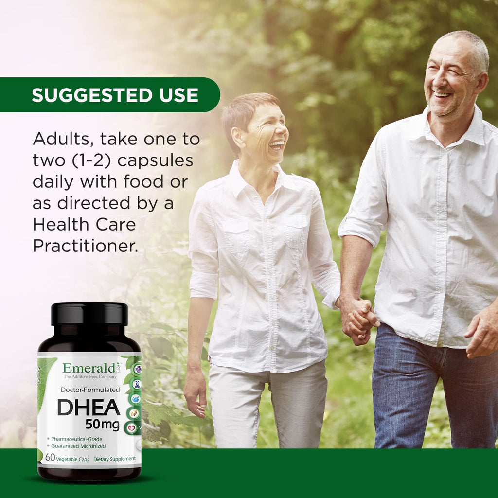 Emerald Laboratories DHEA 50mg Adrenal Support - 60 Vegetable Capsules - image 5