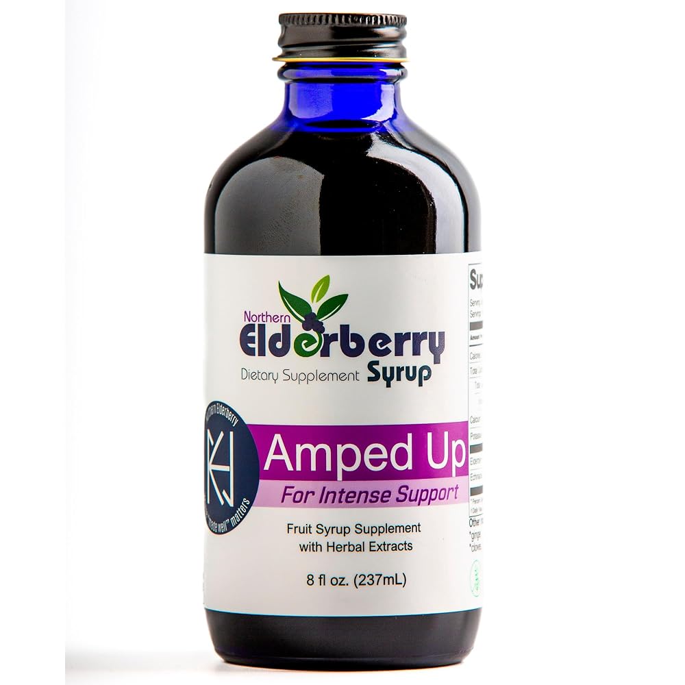Northern Elderberry Amped Up Elderberry Syrup Immune Support - 8 Fl Oz