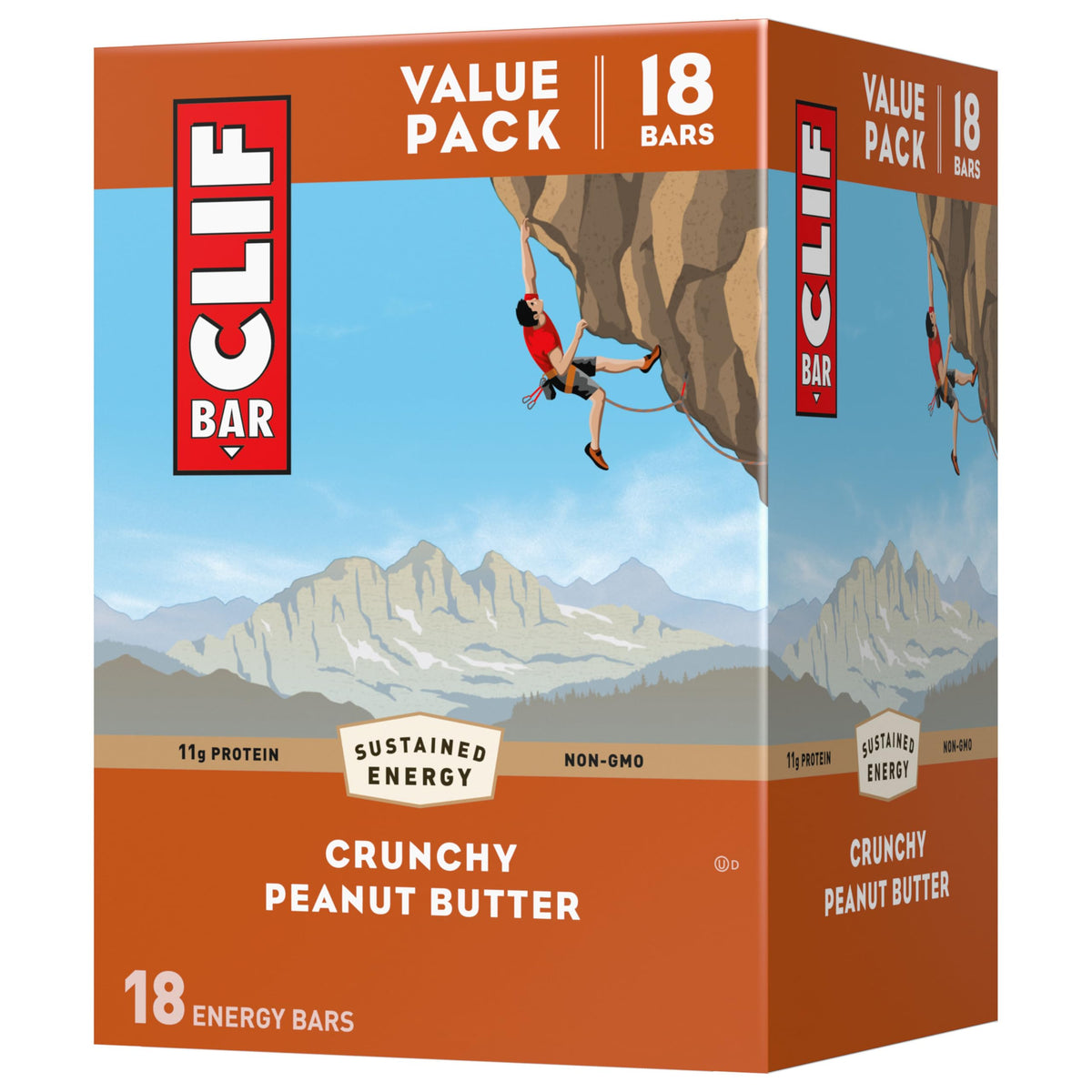 CLIF Bar Crunchy Peanut Butter Energy Bar - 18 Pack