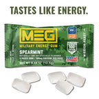 MEG Military Energy Gum Spearmint 100mg Caffeine - 24 Pack - image 2