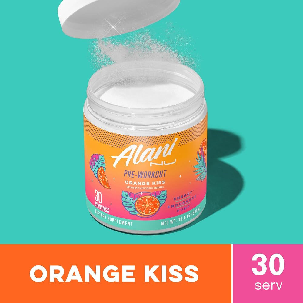 Alani Nu Pre-Workout Powder Orange Kiss Energy Boost - 30 Servings - image 2