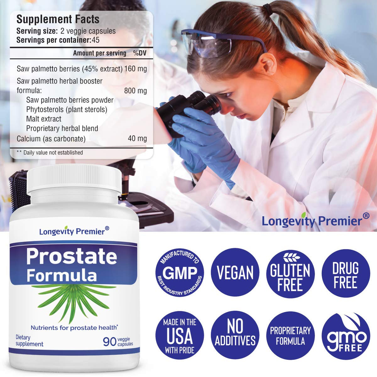Longevity Prostate Formula with Saw Palmetto Extract - 1 Capsules - image 4