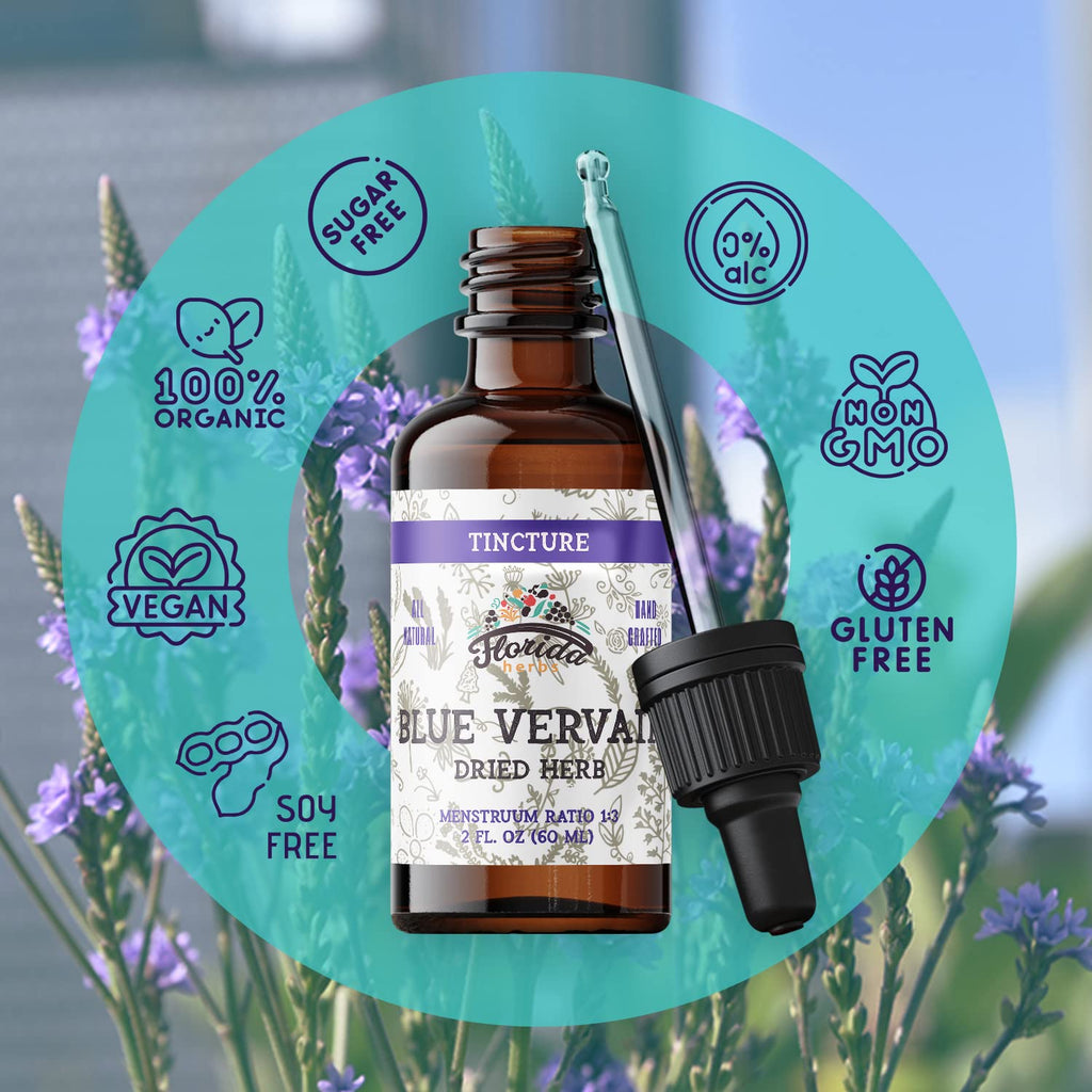 FLORIDA HERBS Blue Vervain Herb Organic Extract Tincture - 2 fl oz - image 5