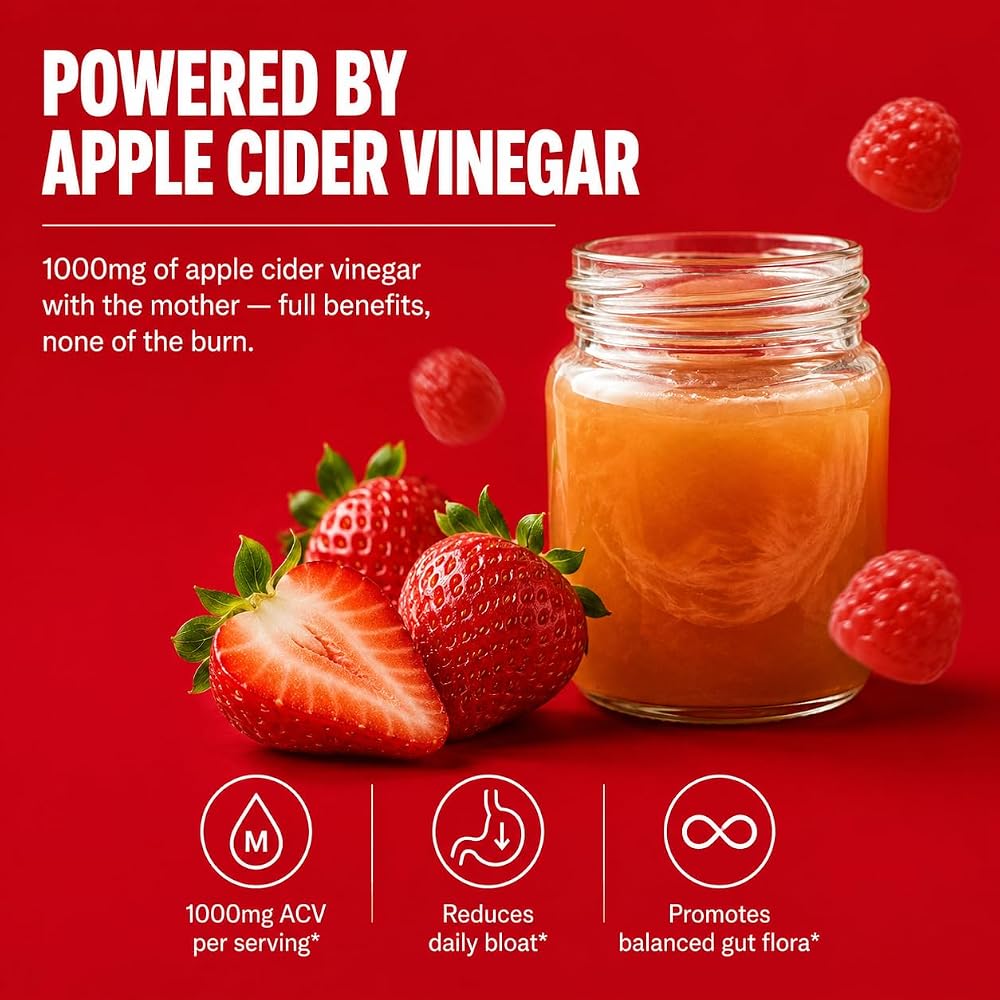 4 Your Wellness Apple Cider Vinegar Gummies 1000mg - 60 Gummies - image 3
