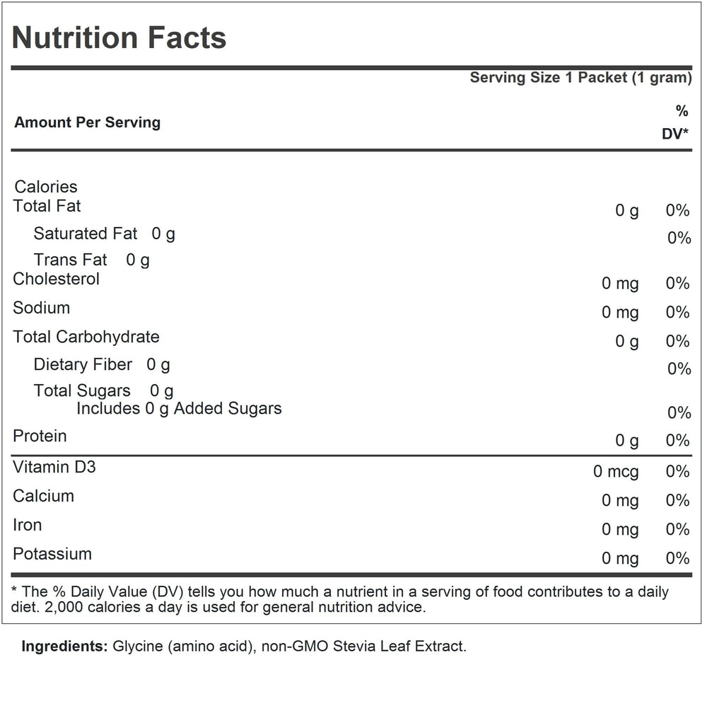 ANDREW LESSMAN Sucress Stevia Sweetener Packets - Natural Non-Caloric