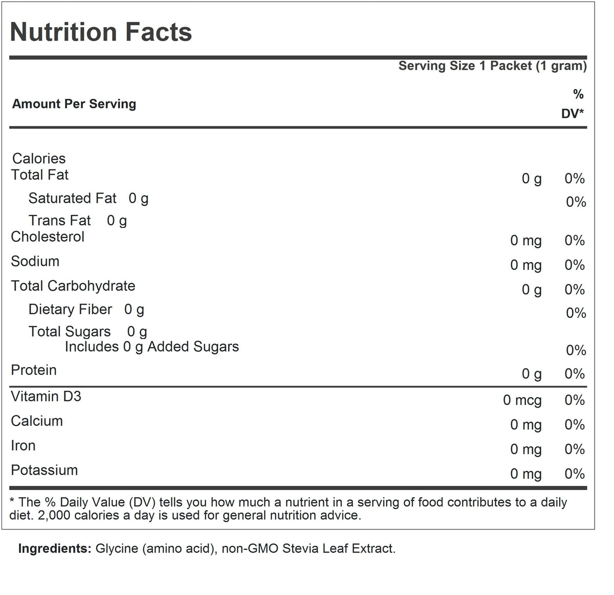 ANDREW LESSMAN Sucress Stevia Sweetener Packets - Natural Non-Caloric