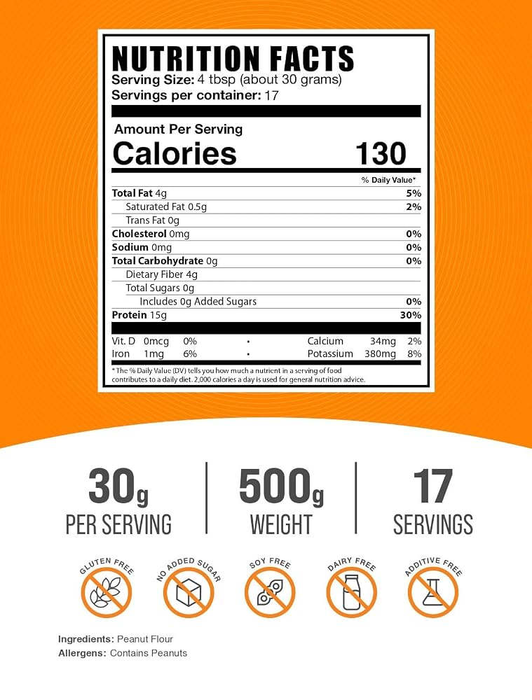 BulkSupplements.com Peanut Flour Protein Powder