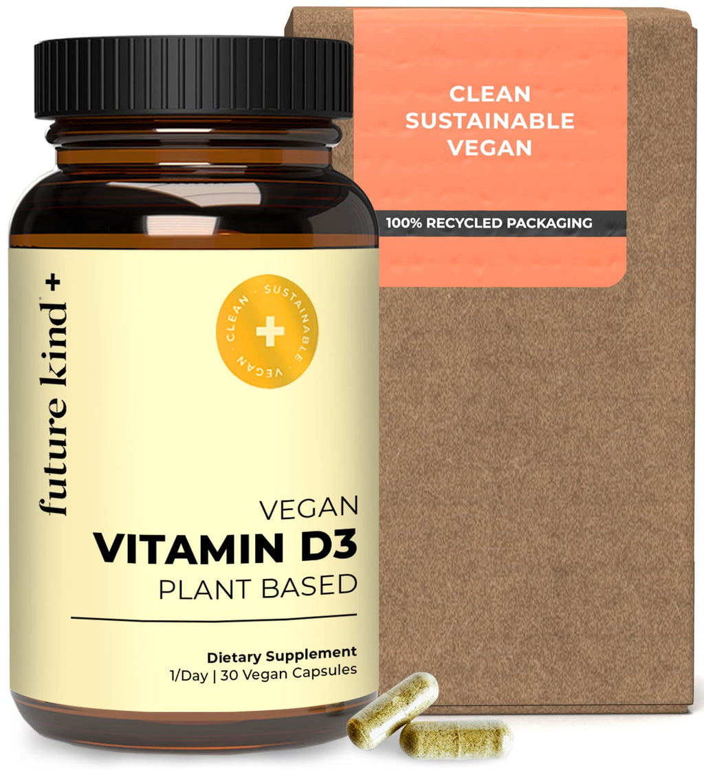 Future Kind Vegan Vitamin D3 2500 IU Bone & Muscle Support - 30 Capsules