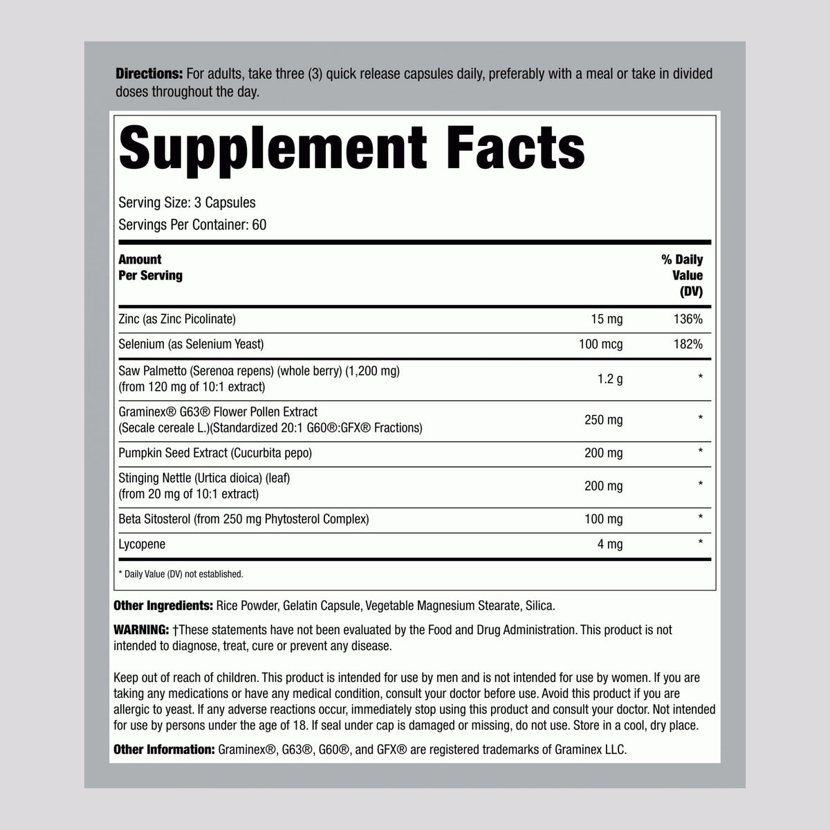 Lindberg Prostate Supplement for Men - 180 Capsules - image 2