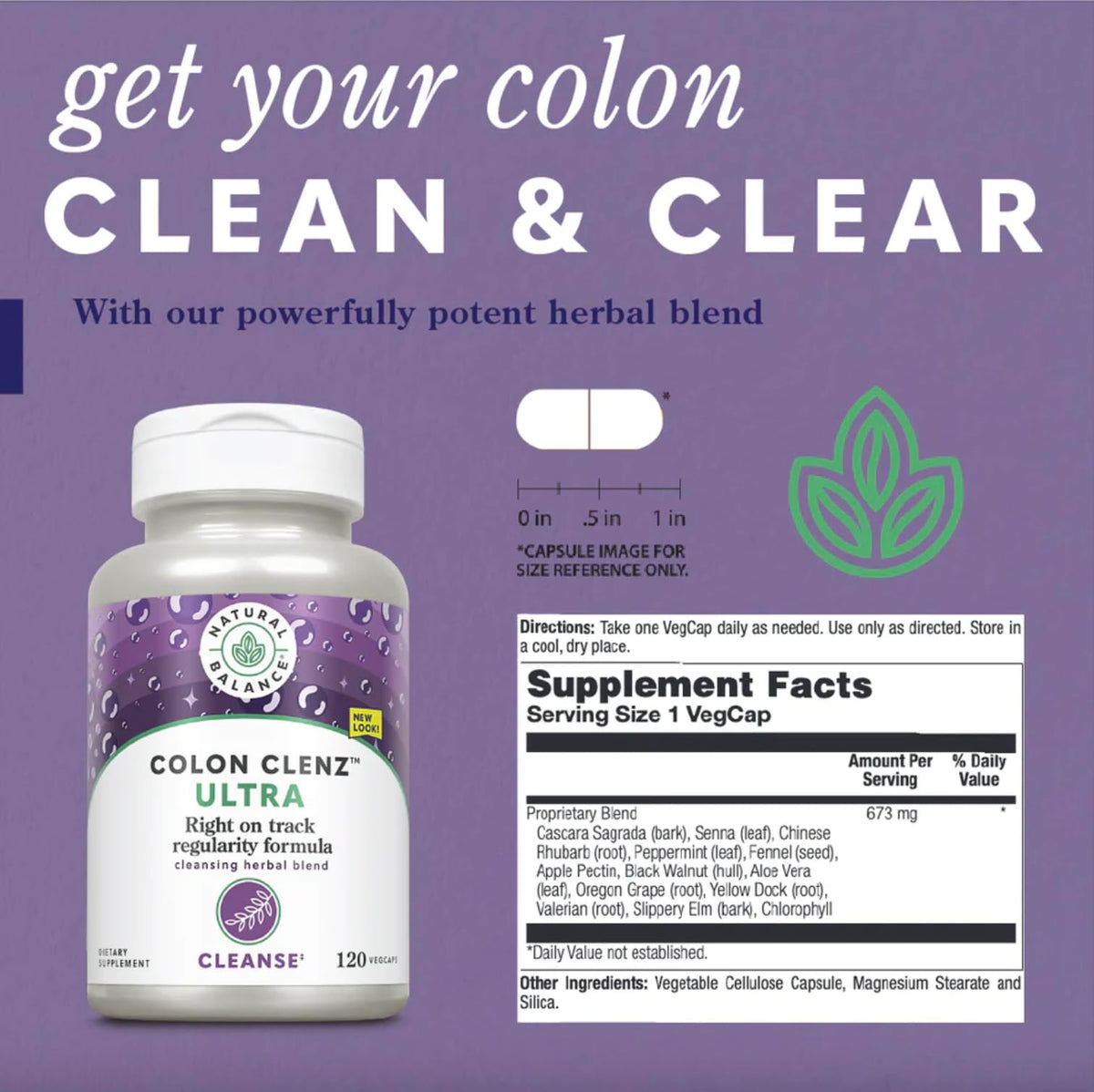 Natural Balance Ultra Colon Clenz - 120 Vegetarian Capsules - image 2