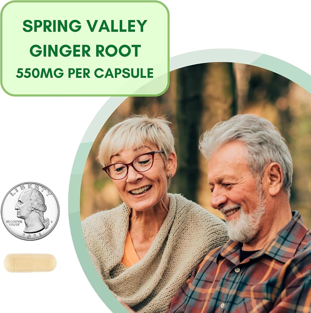 Spring Valley Ginger Root 550mg Digestive Health - 100 Vegetarian Capsules - image 3