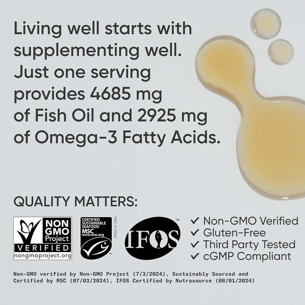 Sports Research Wild Alaska Pollock Omega-3 Fish Oil - 8 Fl Oz - image 4