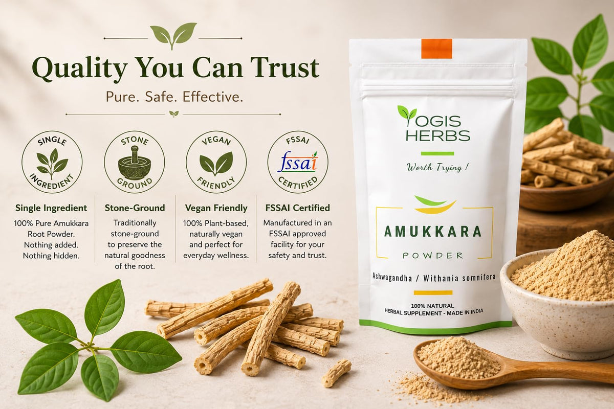 YOGIS HERBS Amukkara Powder Ashwagandha Root - 16 Ounce - image 6