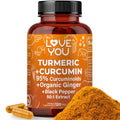 Love You Turmeric Curcumin with Ginger & BioPerine - 120 Capsules