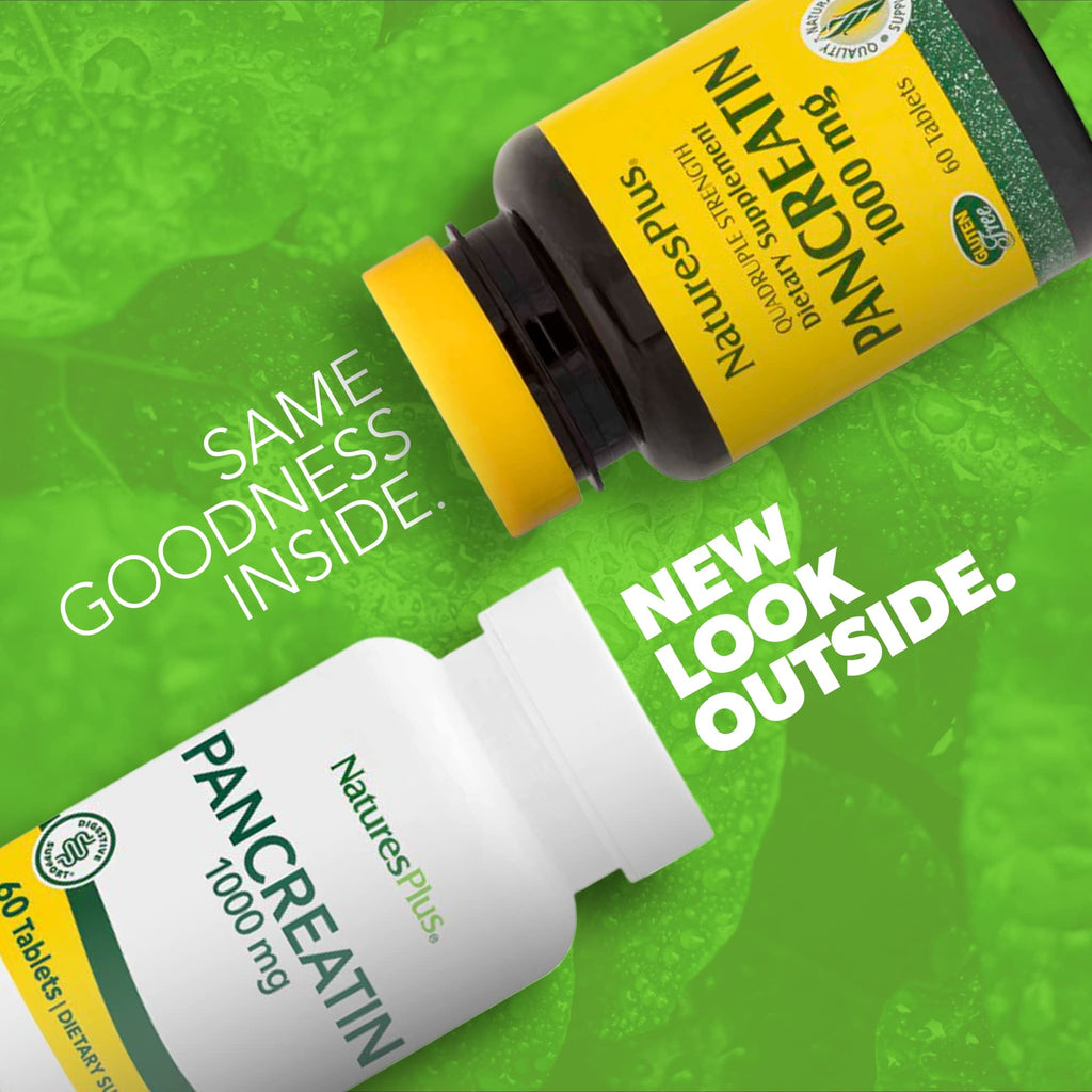 NaturesPlus Pancreatin 1000 mg Digestive Enzyme - 60 Tablets - image 2