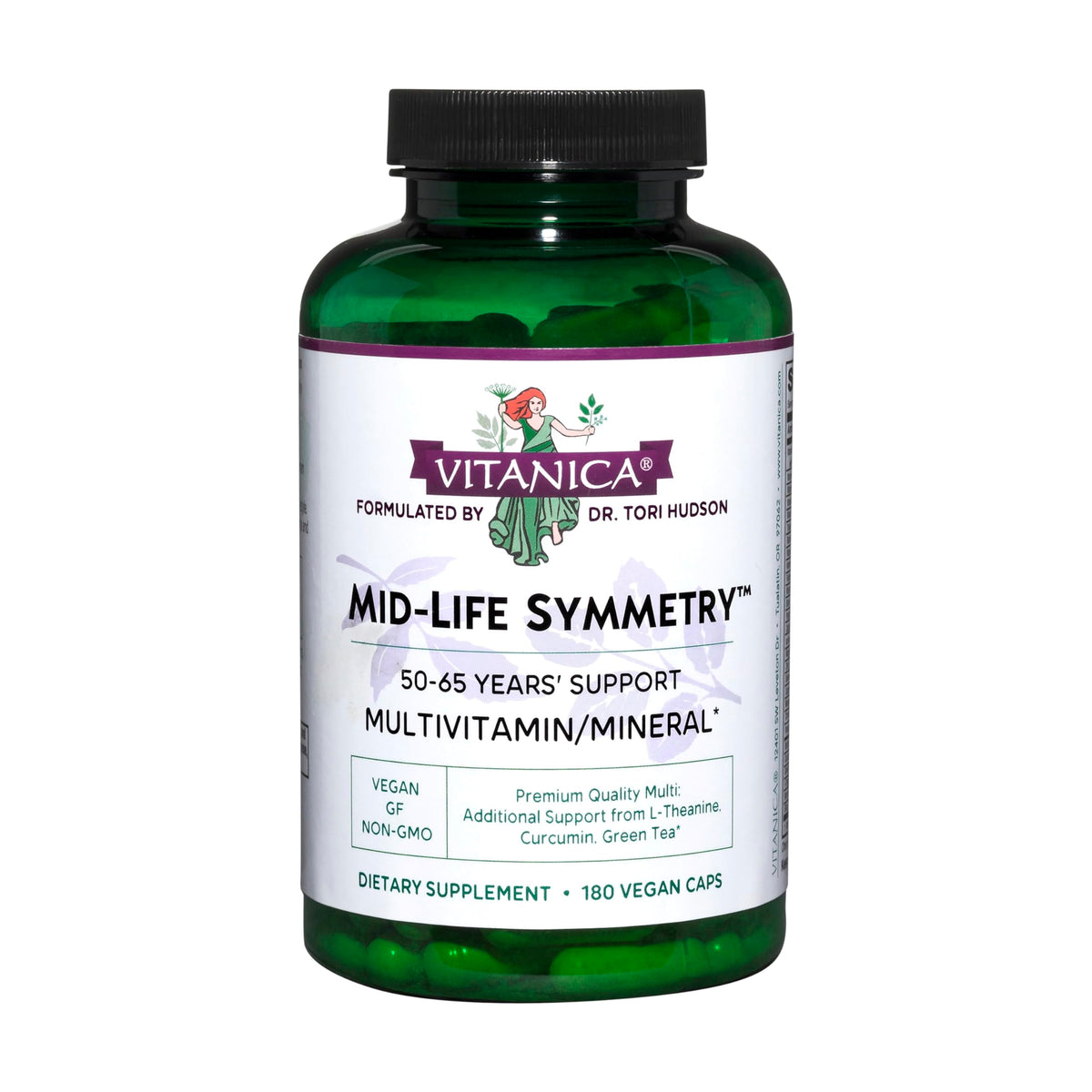 Vitanica Mid-Life Symmetry Multivitamin for Women 50-65 - 180 Capsules