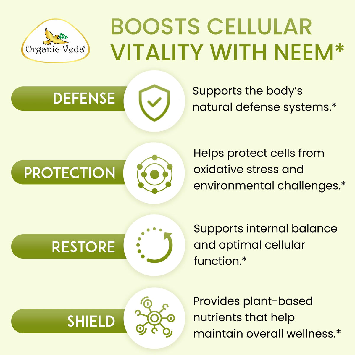 Organic Veda Neem Capsules Herbal Supplement - 120 Vegan Capsules - image 4