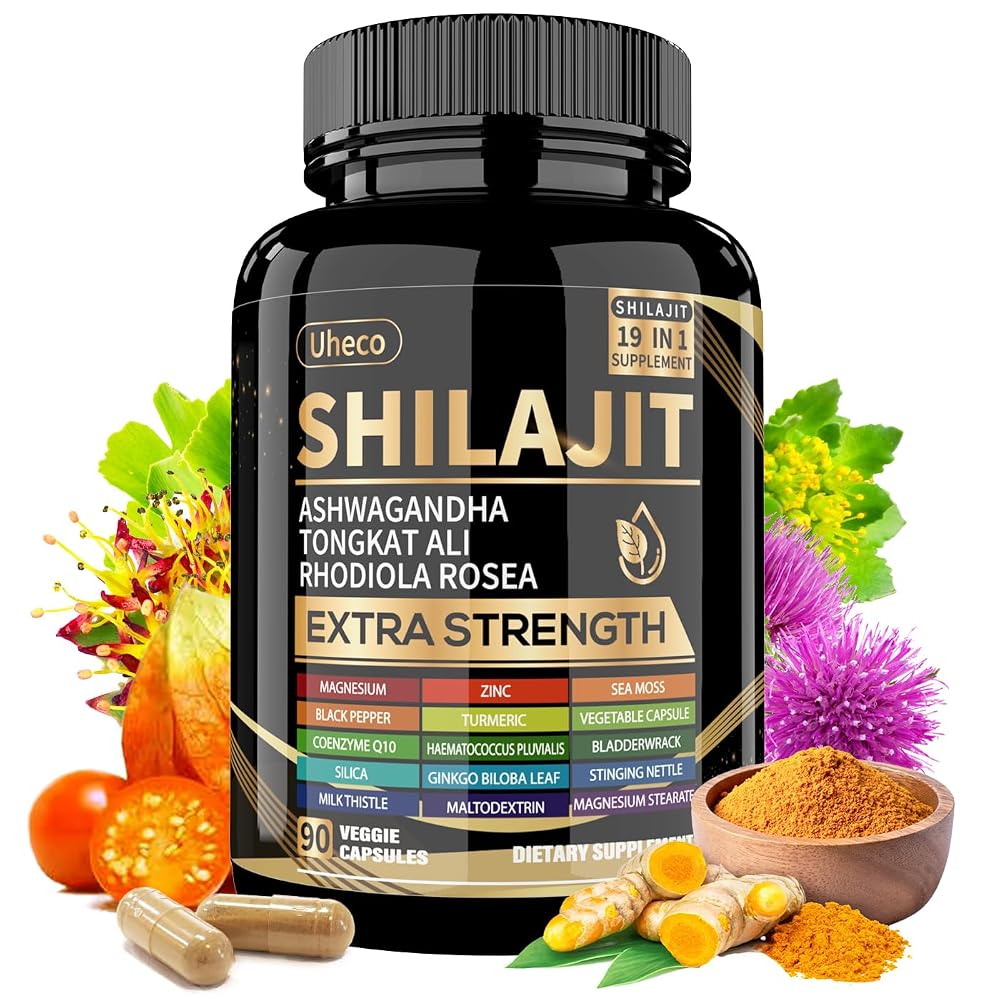 Uheco 19-in-1 Shilajit Capsules for Men & Women - 90 Count
