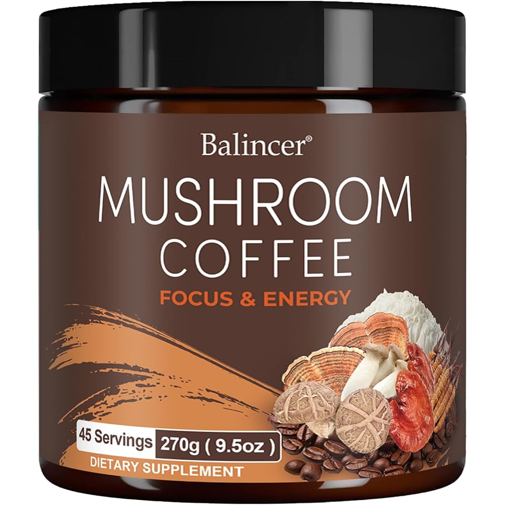 Balincer Mushroom Coffee with 6 Adaptogenic Mushrooms
