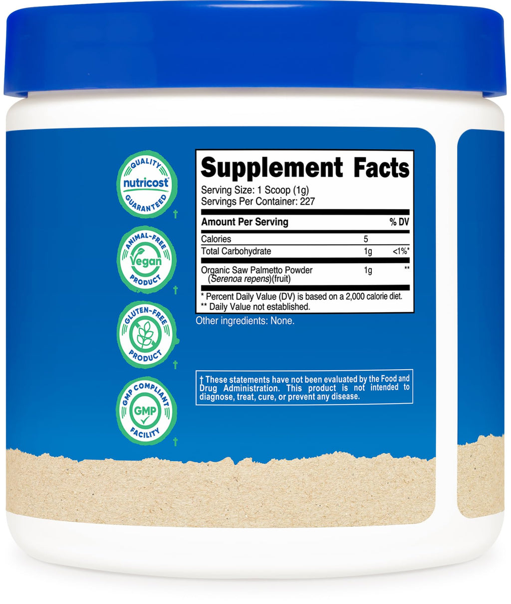 Nutricost Organic Saw Palmetto Powder - 8.1 oz - image 5