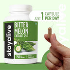 STAY ALIVE Extra Strength Bitter Melon Capsules - 150 Count - image 7