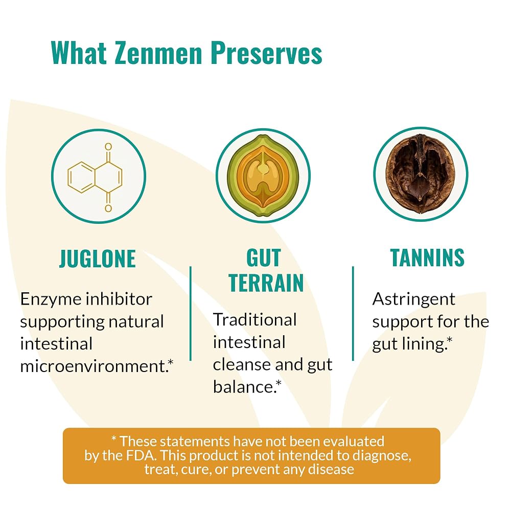 Zenmen Organic Green Black Walnut Hull Tincture - Highly Potent