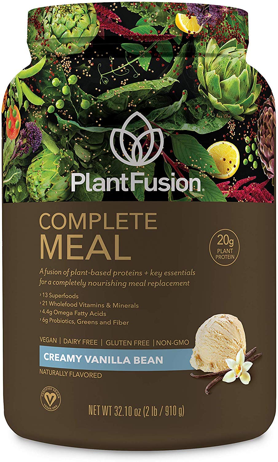 PlantFusion Complete Meal Replacement Shake - Plant Based Protein