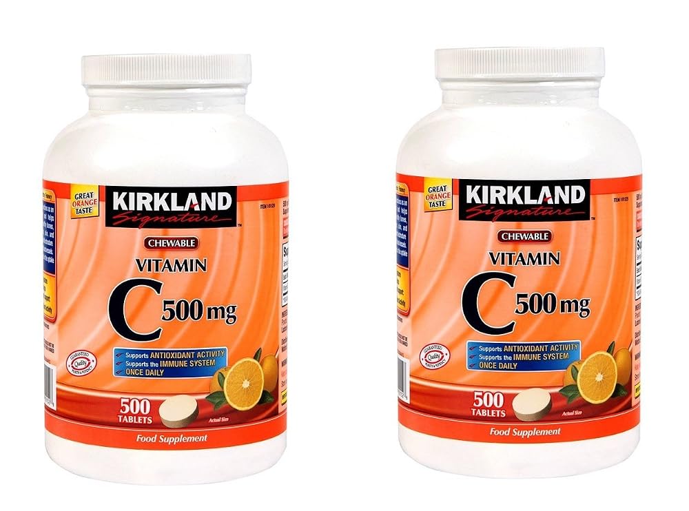 Kirkland Signature Vitamin C 500mg Chewable Tablets - 1000 Count