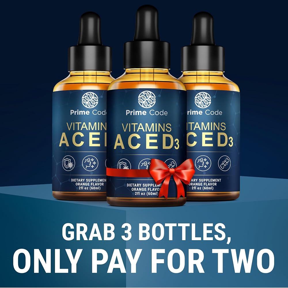 Prime Code Vitamin A C E D3 Liquid Drops for Immune Support - 2 Fl Oz - image 2