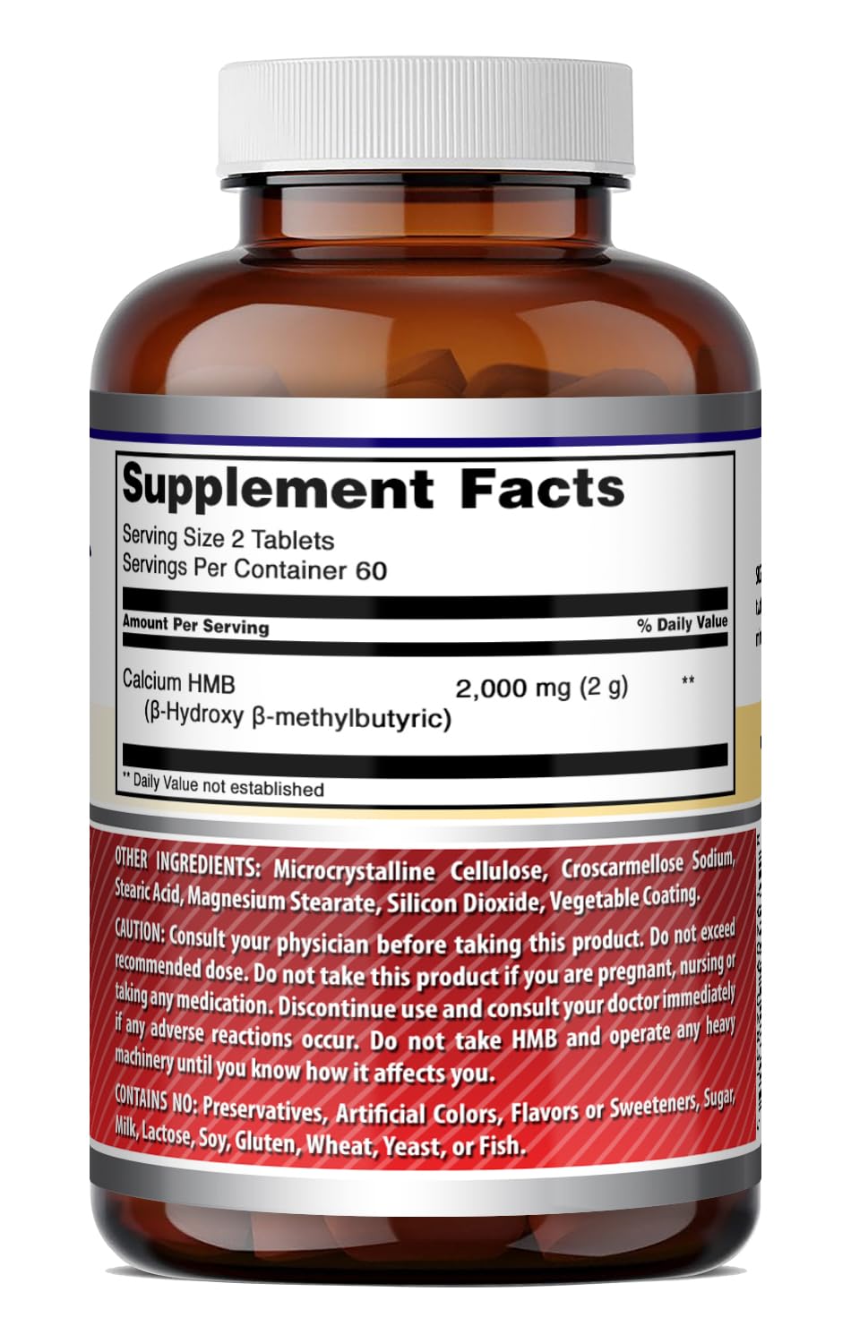 Amazing Nutrition HMB Beta-Hydroxy Beta-Methylbutyrate 2000 mg - 120 Tablets - image 6