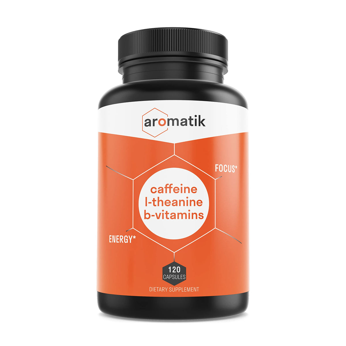 Aromatik Caffeine L-Theanine Focus Supplement - 120 Capsules - image 7