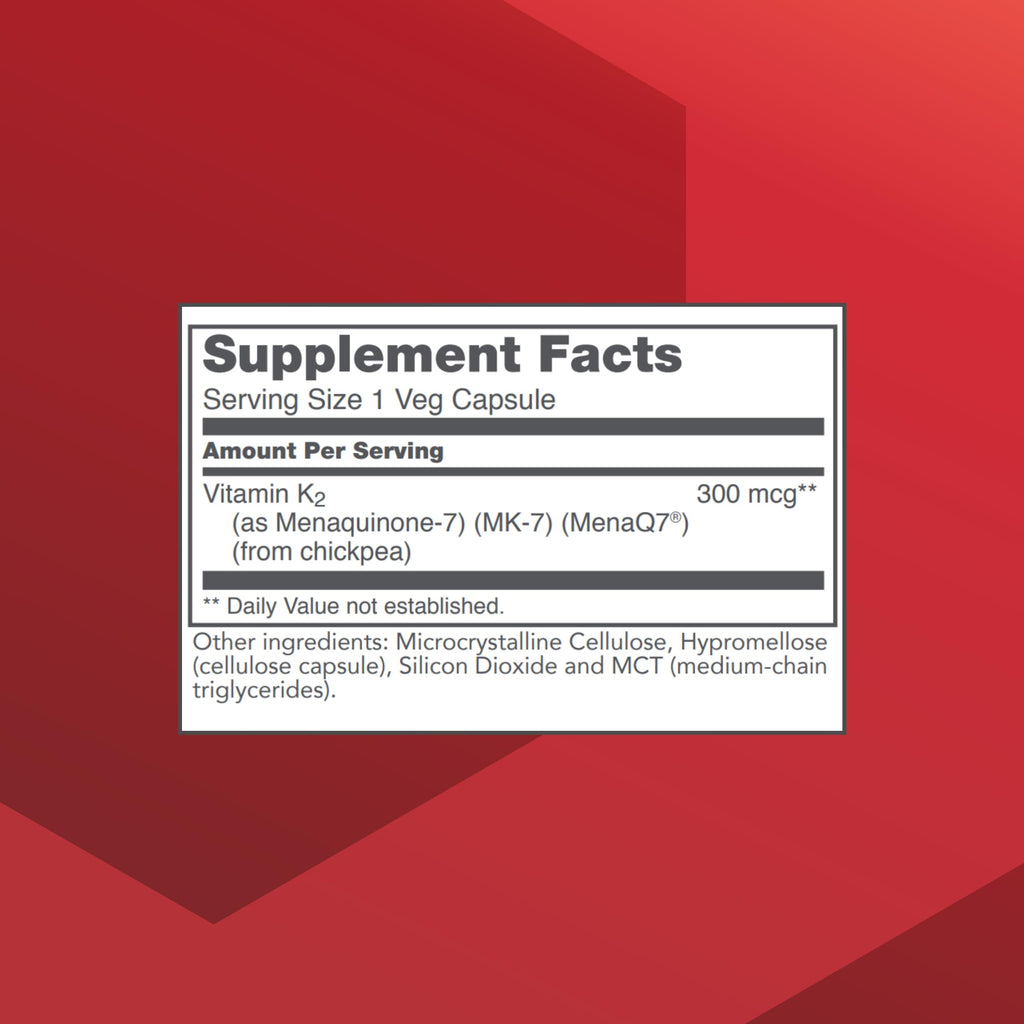 PROTOCOL FOR LIFE BALANCE MK-7 Vitamin K2 300mcg Bone Support - 60 Capsules - image 2