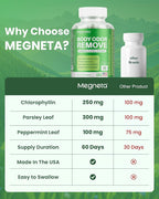 MEGNETA Body Deodorizing Supplement, Chlorophyll Supplement