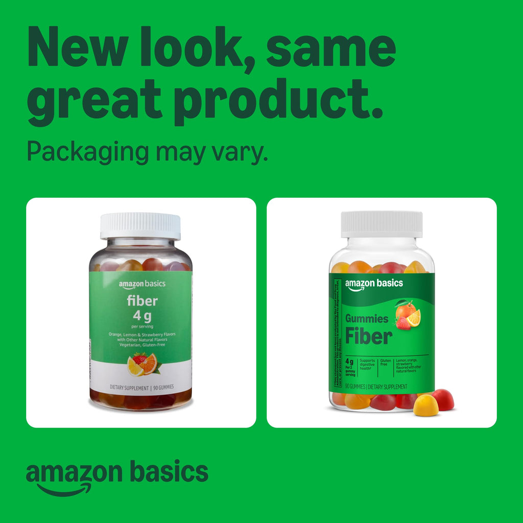 Amazon Basics Fiber 4g Gummy for Digestive Health - 90 Gummies - image 2