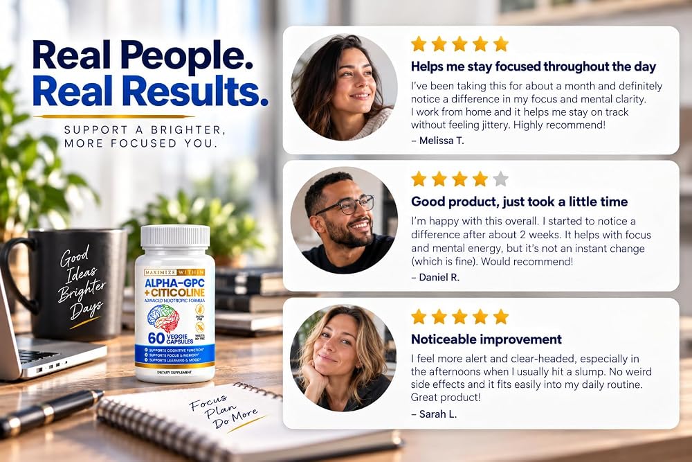 Maximize Within Alpha GPC + Citicoline Nootropic - 60 Capsules - image 10