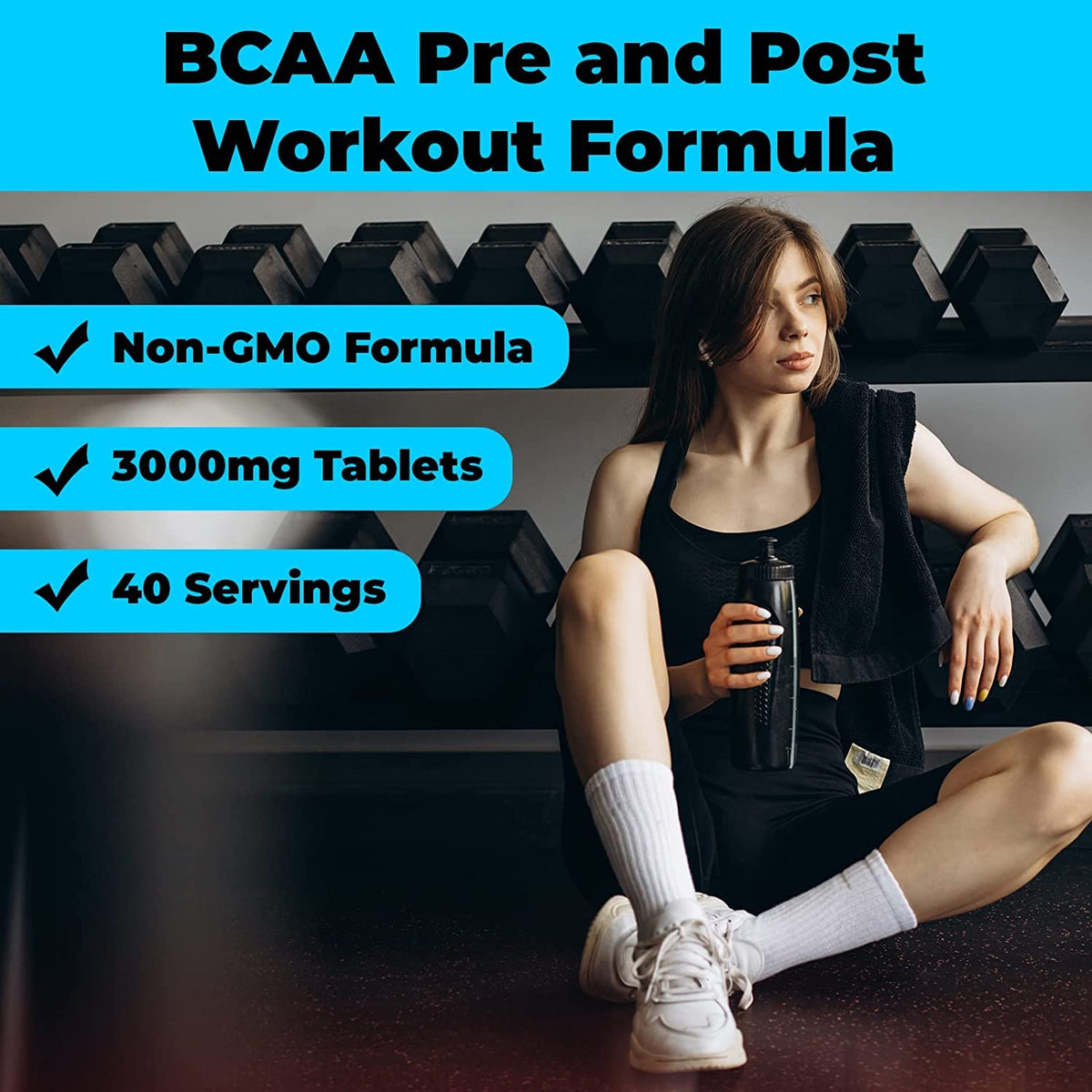 Hybrid Nutraceuticals Nutra BCAA 3000mg Branched Chain Amino Acids - 240 Tablets - image 4