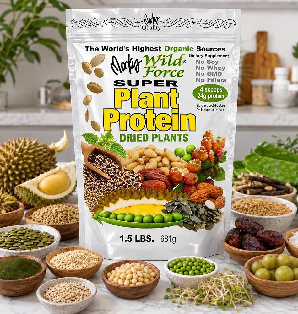 Wild Force Super Plant Protein Unsweetened Raw Vegan Powder - 681g - image 2