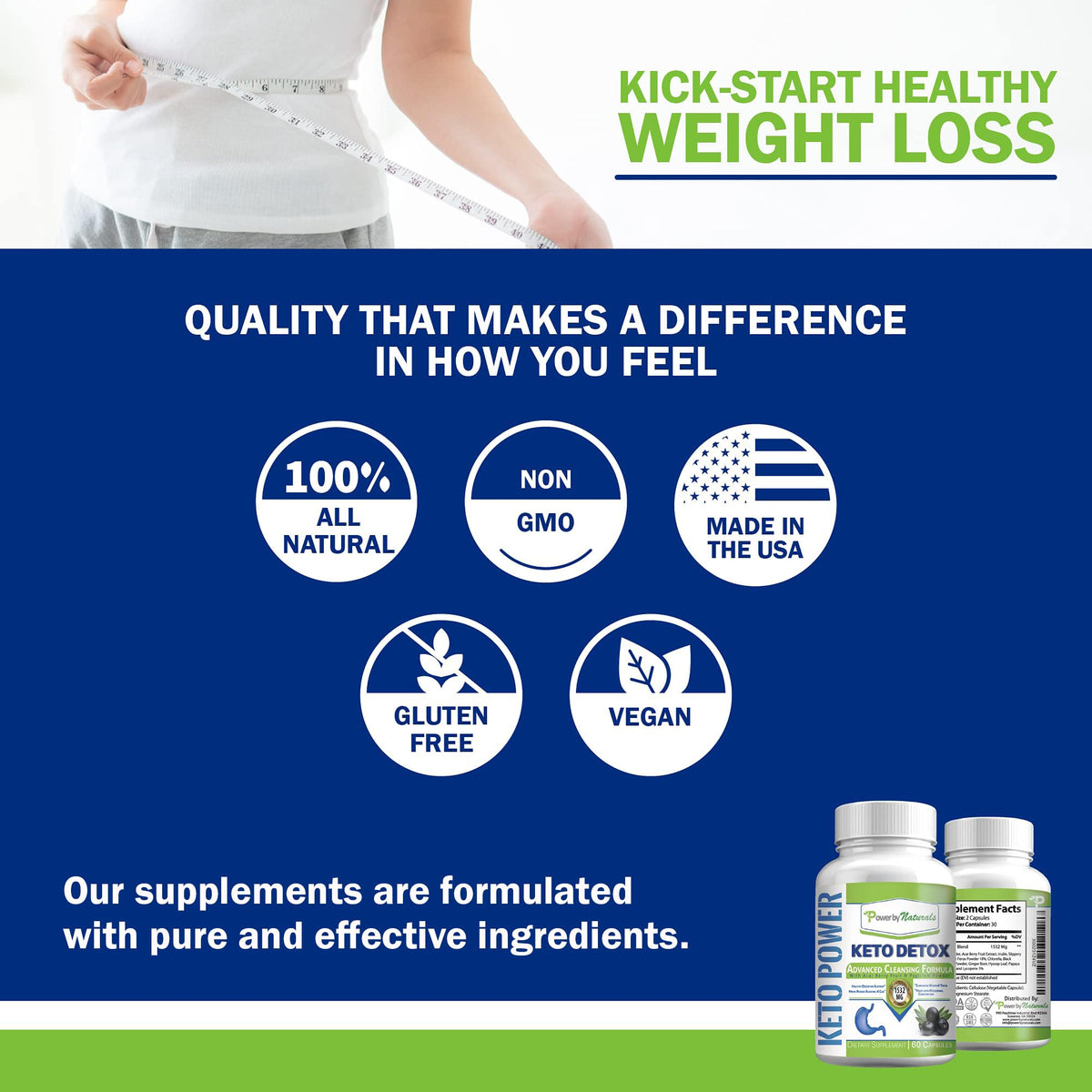 Power By Naturals Keto Support Herbal Blend - 60 Capsules - image 6