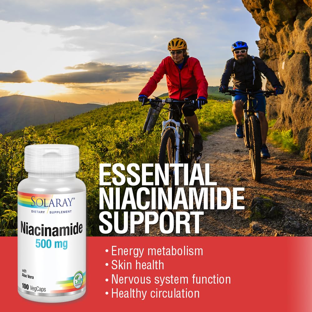 Solaray Niacinamide 500mg Supplement - 100 Capsules - image 5
