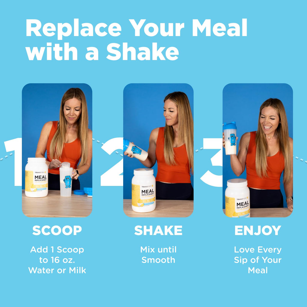 TransformHQ Meal Replacement Shake Powder 7 Servings (Peach Milkshake