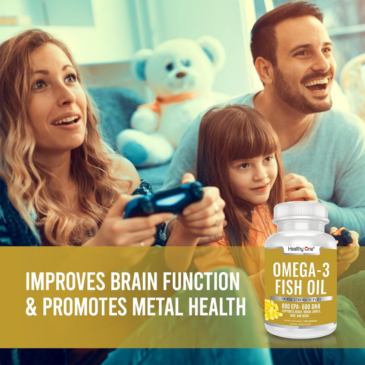 Healthy One Omega 3-1400mg EPA & DHA - 2000mgs Triple Distilled Fish