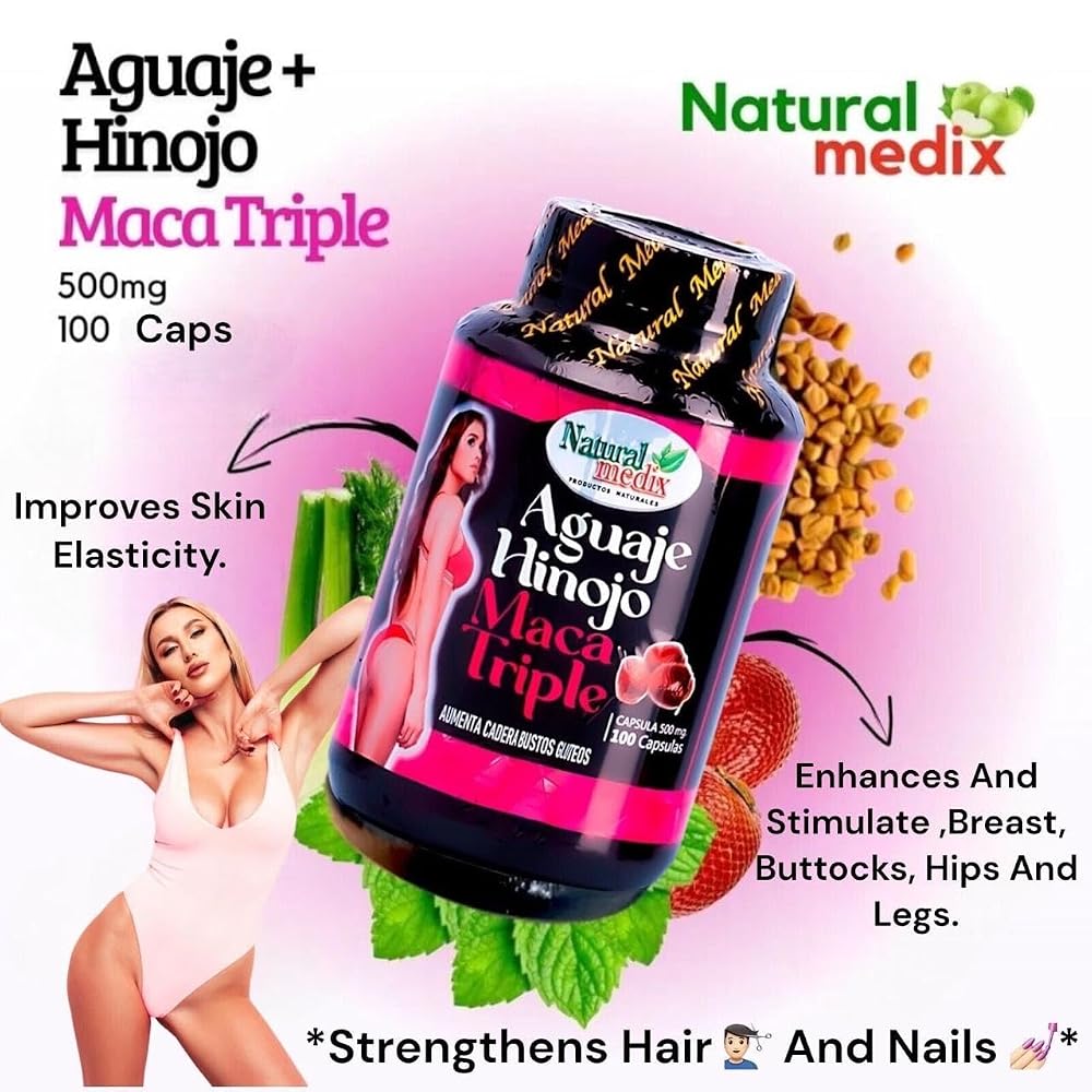 Natural medix Aguaje Hinojo Maca Triple Botanical Blend - 100 Capsules - image 2